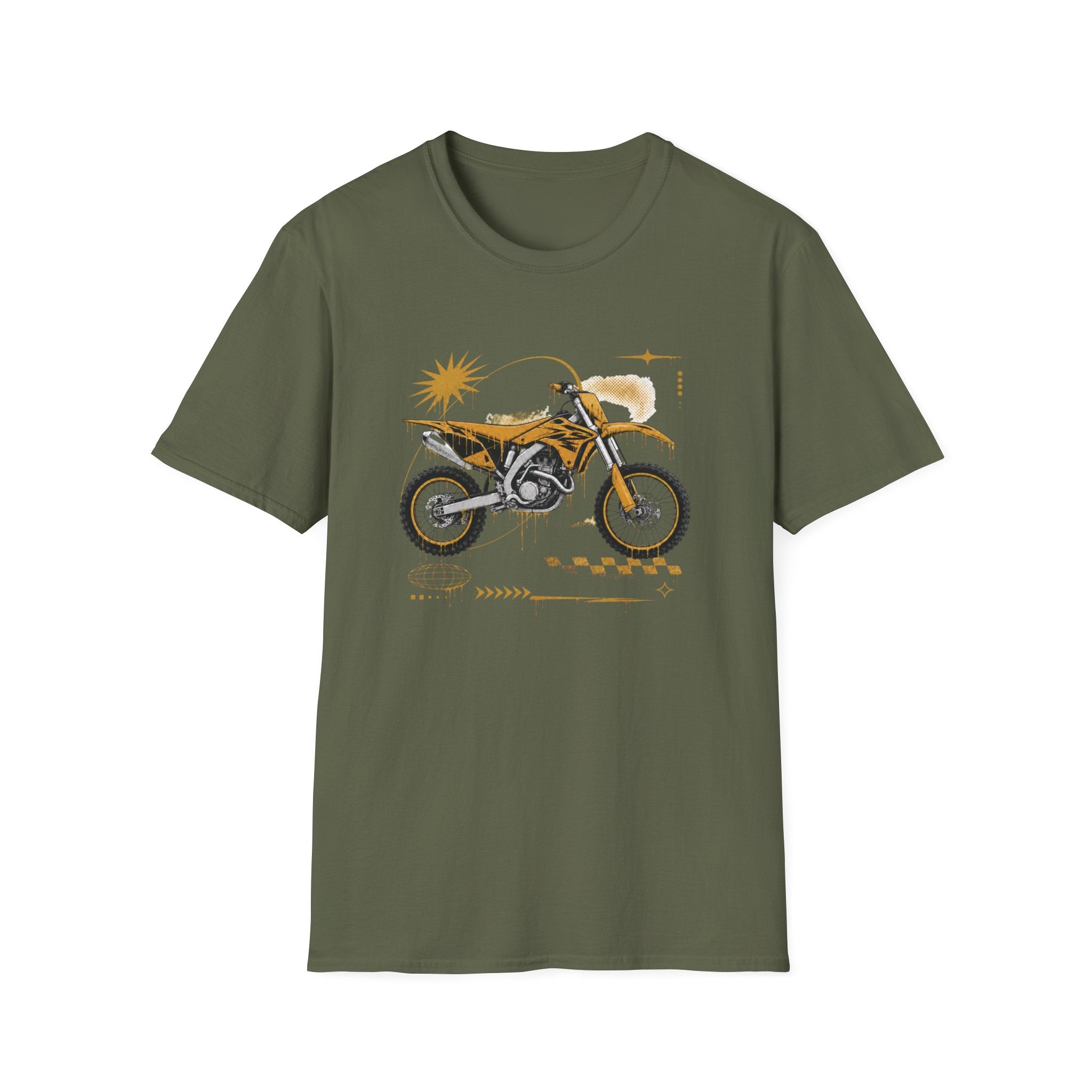 Dirtbike in Orange T-Shirt