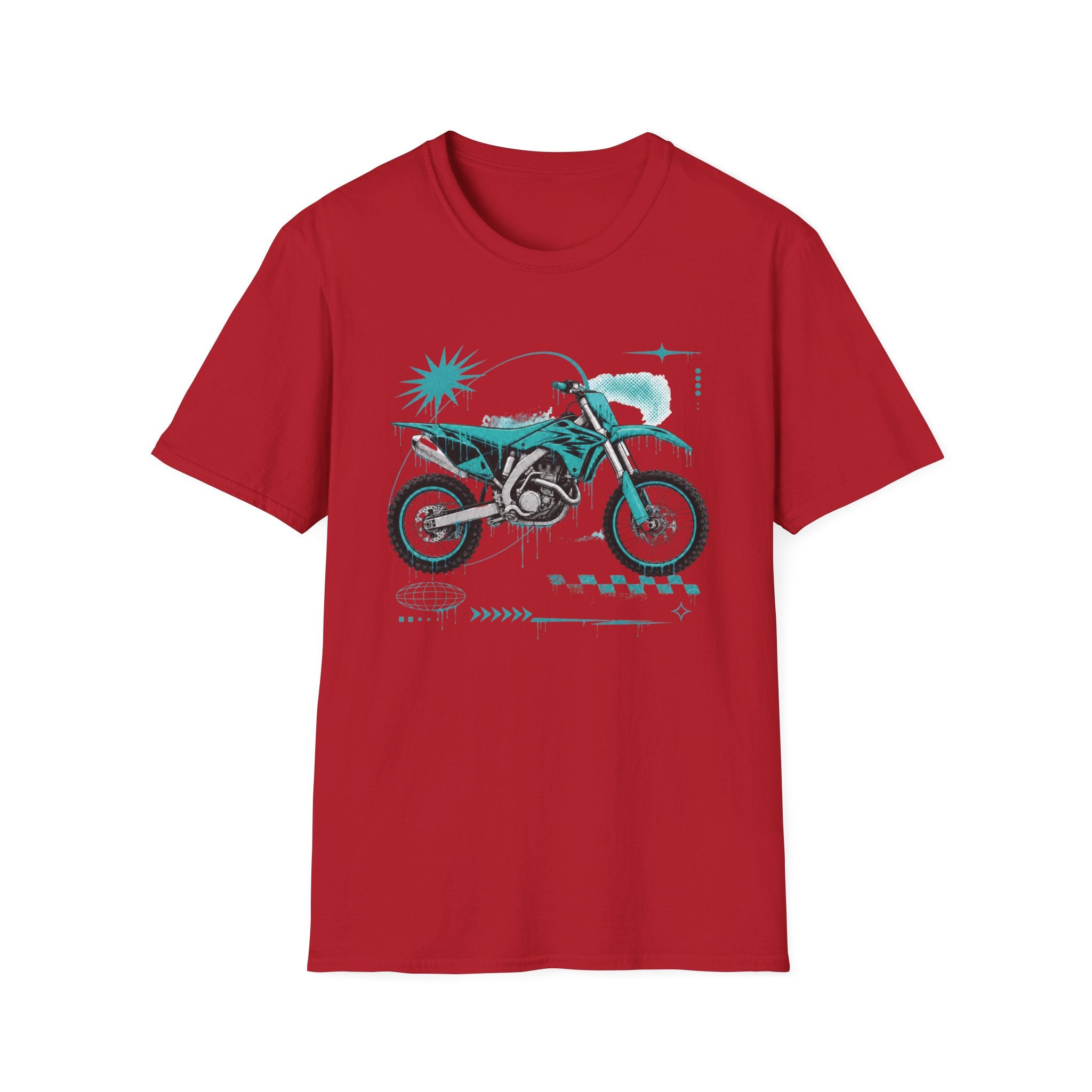 Dirtbike in Teal T-Shirt
