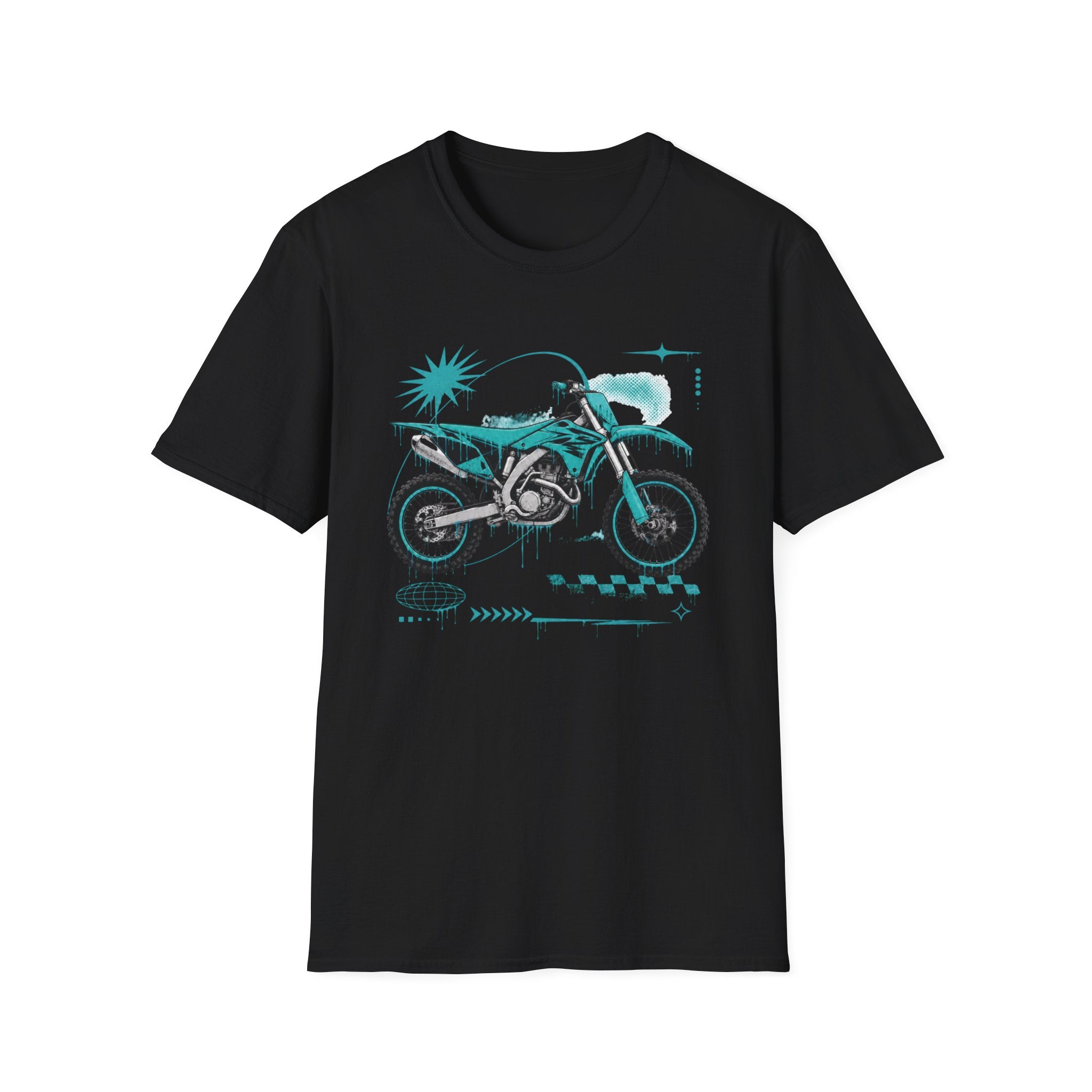 Dirtbike in Teal T-Shirt