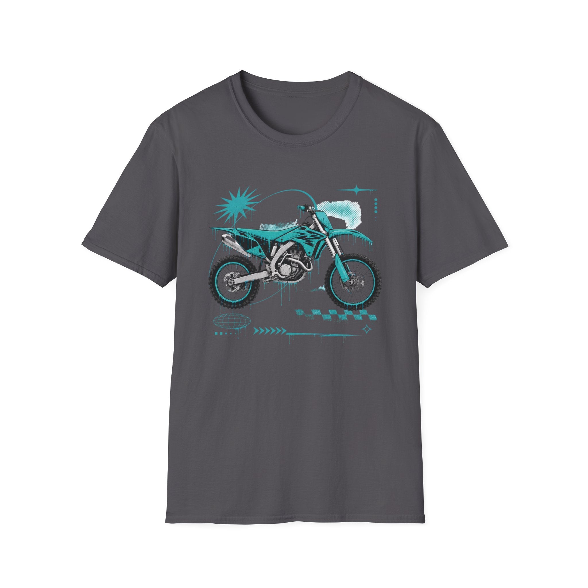 Dirtbike in Teal T-Shirt