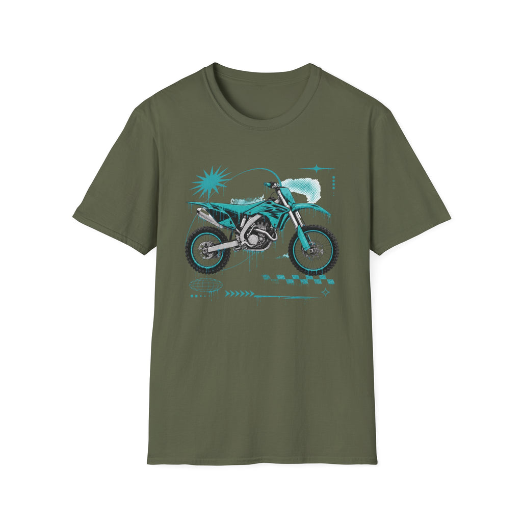 Dirtbike in Teal T-Shirt