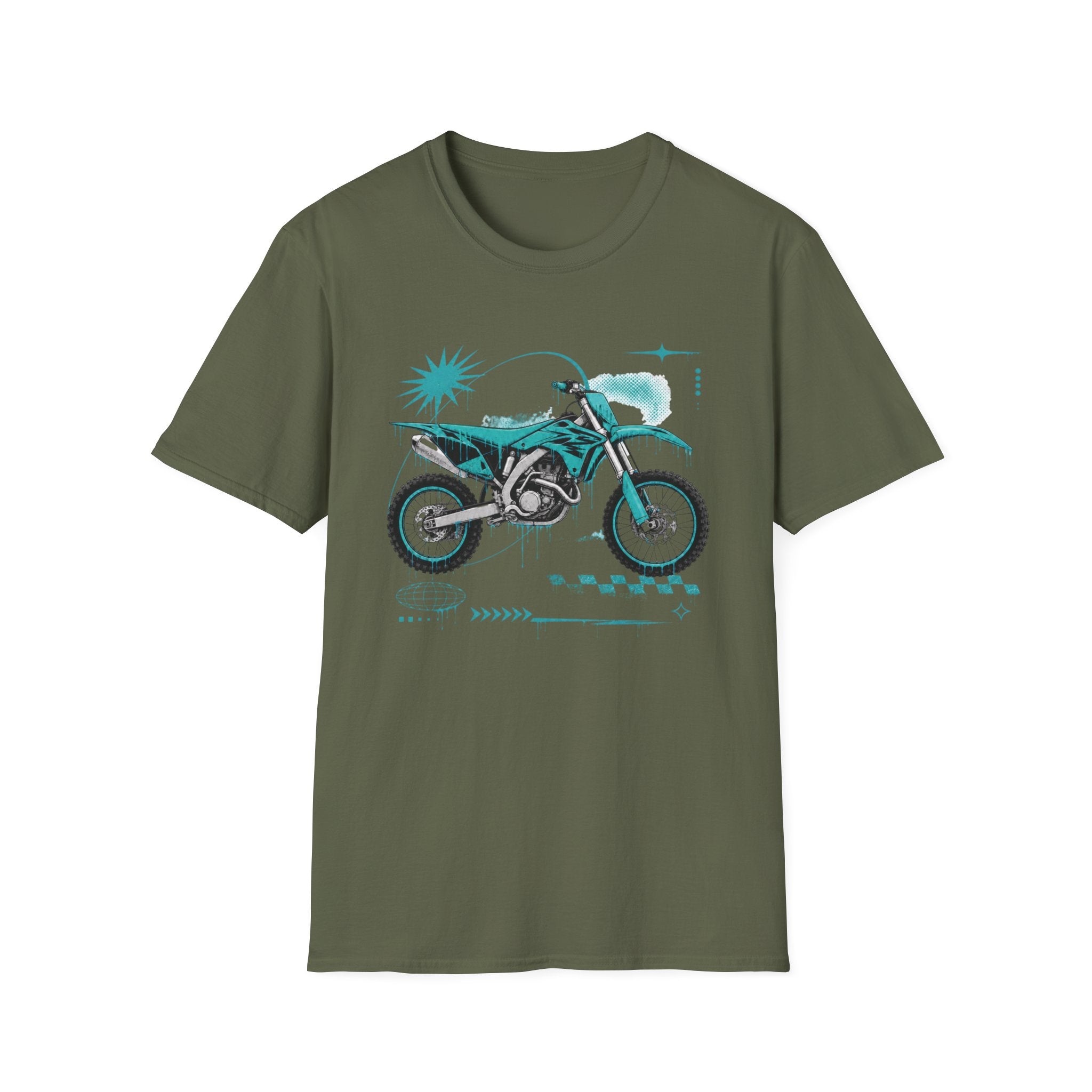Dirtbike in Teal T-Shirt