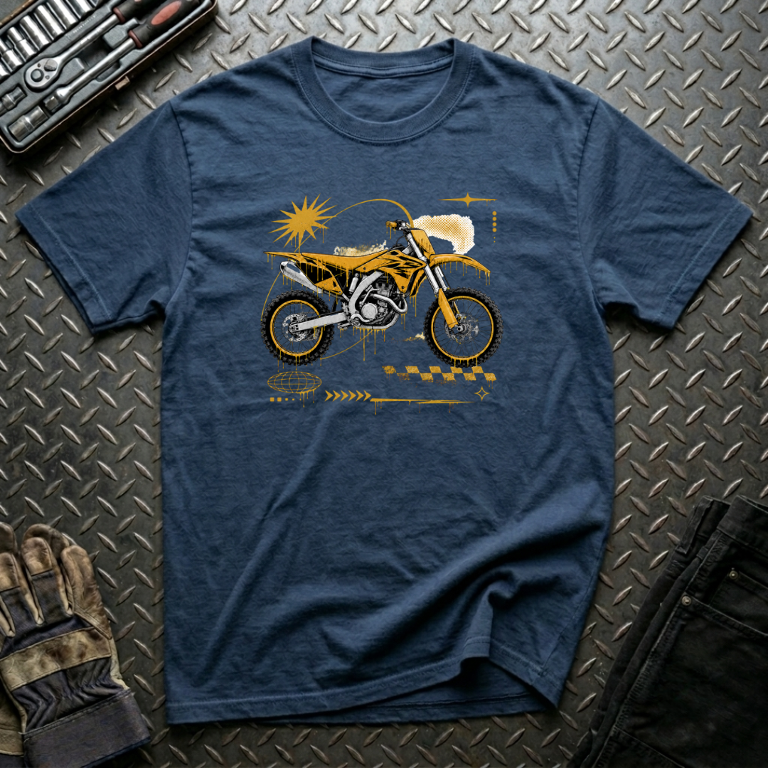 Dirtbike in Orange T-Shirt